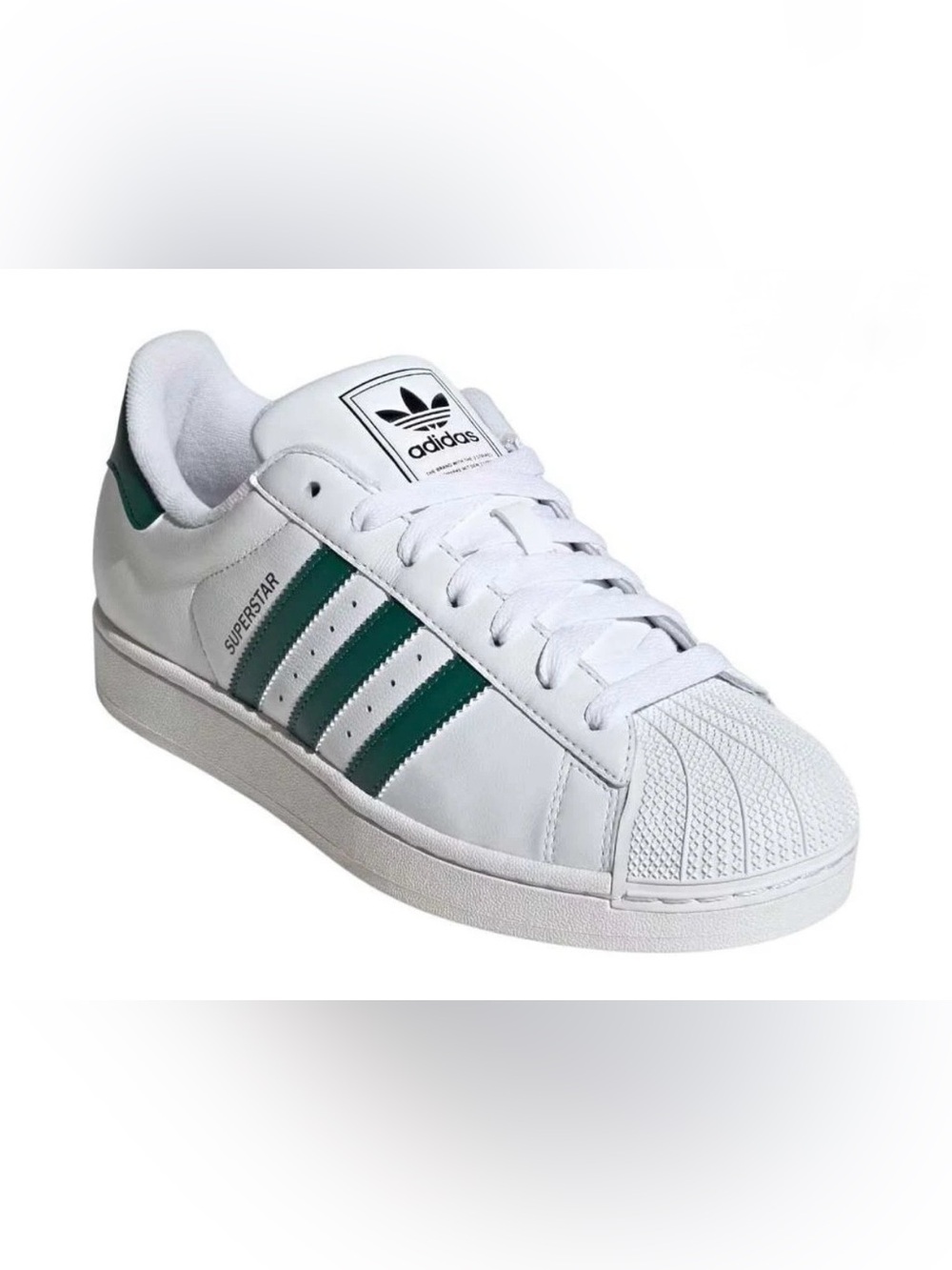 BRAND NEW adidas Superstar Sneakers White/Green MENS 8.5 WOMENS 9.5